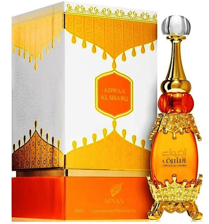 Afnan Adwaa Al Sharq Unisex Concentrated Perfume Oil, 0.84 oz 