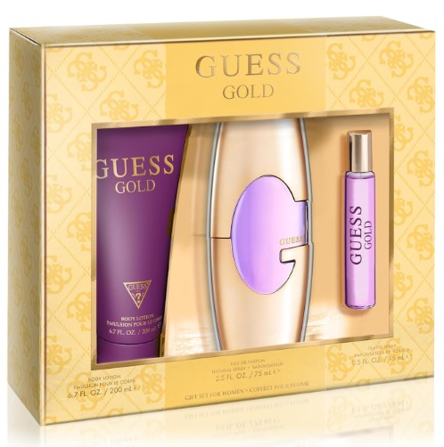 Guess Gold 3-Piece Gift Set for Women – 2.5 oz EDP, 6.8 oz Body Lotion, 0.5 oz EDP