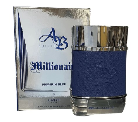 Lomani  AB Spirit Millionaire Premium Blue Men's EDP Spray 3.3 Oz 