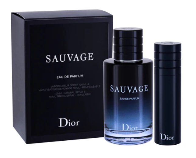 Dior Sauvage Men's Gift Set | 3.4oz EDP Spray + 10ml Travel Spray