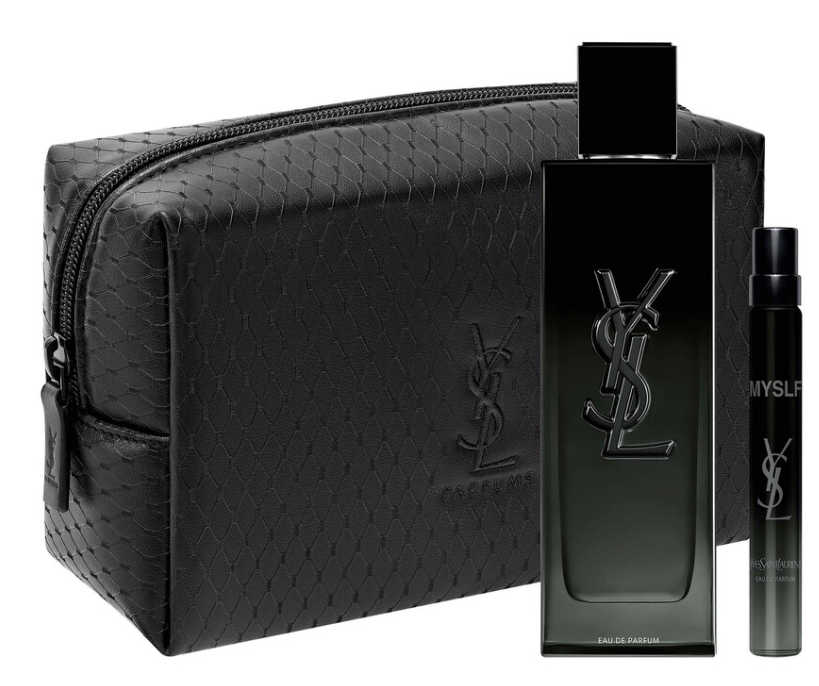 Yves Saint Laurent My Self edp 3.3 Oz+edp .33 Oz+Travel Pouch Men Set