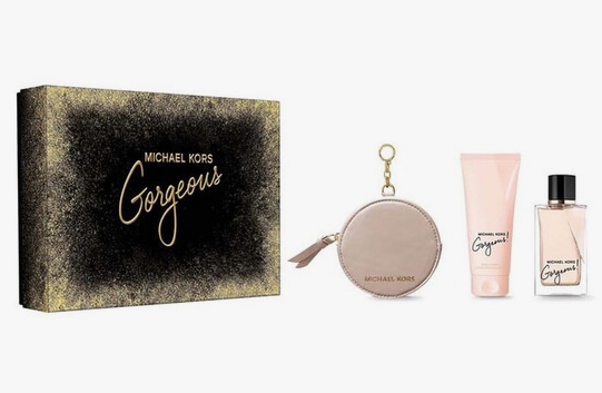 Michael Kors Gorgeous edp 3.4 Oz + Body Lotion 3.4 Oz + Round Purse Women Set