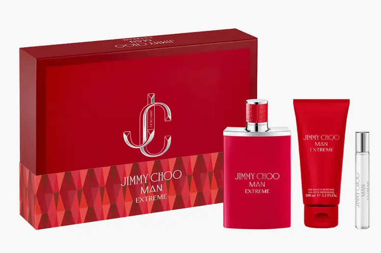 Jimmy Choo Man Extreme 3-Piece Gift Set: 3.3oz EDP Spray + 0.25oz EDP Spray + 3.3oz All-Over Shower Gel