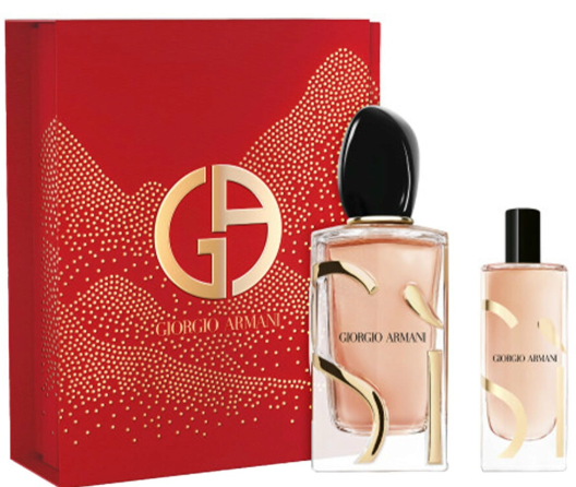 Armani Si Intense Set Edp 3.4 Oz + Edp 0.5 Oz Women Spray
