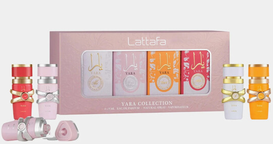Lattafa Yara Collection 4 Pcs Set Women Spray 0.17 Oz