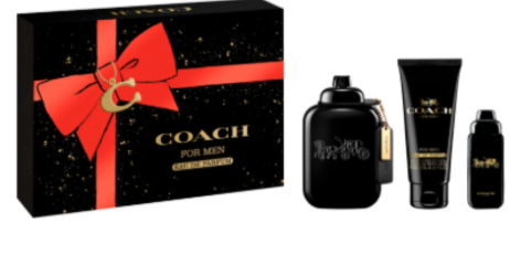 Coach 3 Pcs Set Men Edp 3.4 Oz Spray + 0.5 Oz + 3.3 Oz Shower Gel 