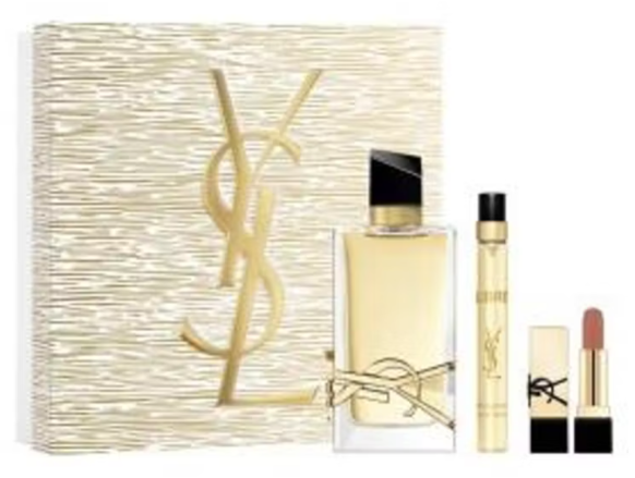 Yves Saint Laurent Libre 3 Pcs Set Women + 3 Oz Edp Spray + 0.33 Oz Edp Spray + Lipstick