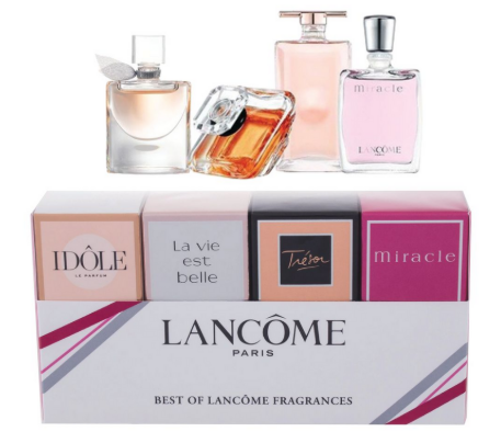 Lancome 4 Pcs Set Women (Idole 0.16 Oz Edp + La Vie est Belle 0.135 Oz Edp + Tresor 0.25 Oz Edp + Miracle 0.16 Oz Edp)