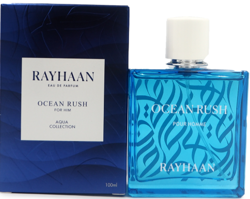RAYHAAN AQUA COLLECTION - OCEAN RUSH MEN's EDP Spray 3.4 Oz 