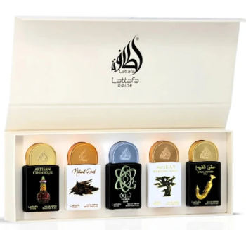 Lattafa Collection # 2 MINI SET Artisan Ethnique + Natural Oud + Tharwah Silver + Eternal Oud + Shuyukh Gold 20 ml    Each