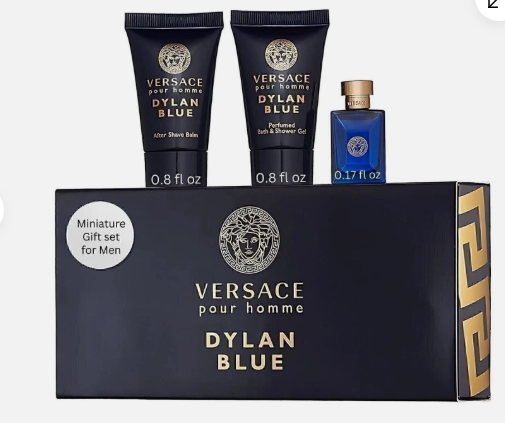 Versace (M) Dylan Blue 3 PCS MINI SET 0.17 Oz EDT + 0.8 Oz A/S Balm + 0.8 Oz SH.Gel (MINI SET)  
