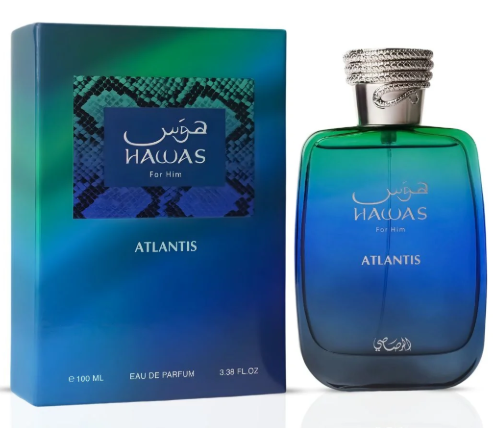 Rasasi Hawas Atlantis Men's EDP Spray 3.4 Oz   