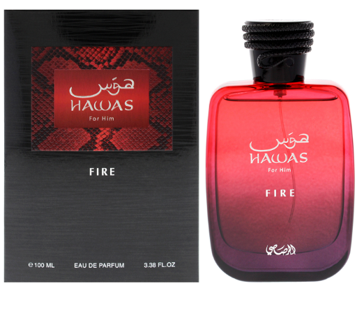 Rasasi Hawas Fire Men's EDP Spray 3.4 Oz    