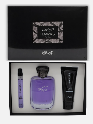 Rasasi Hawas FOR MEN 3.38 EDP + S/G + 10 ML  