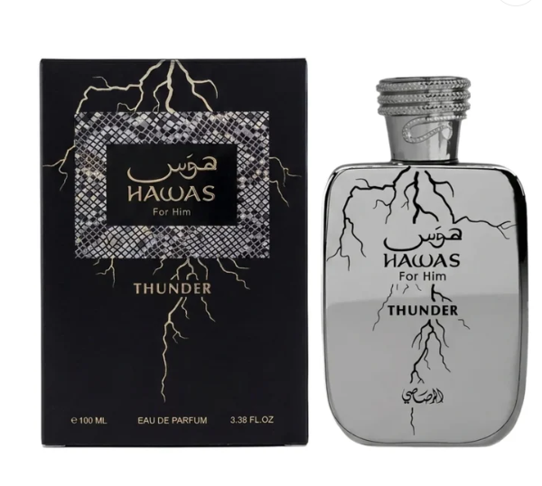 Rasasi Hawas Thunder Men's EDP Spray 3.3 Oz 