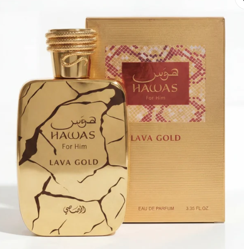 Rasasi Hawas Lava Gold Men's EDP Spray 3.3 Oz  