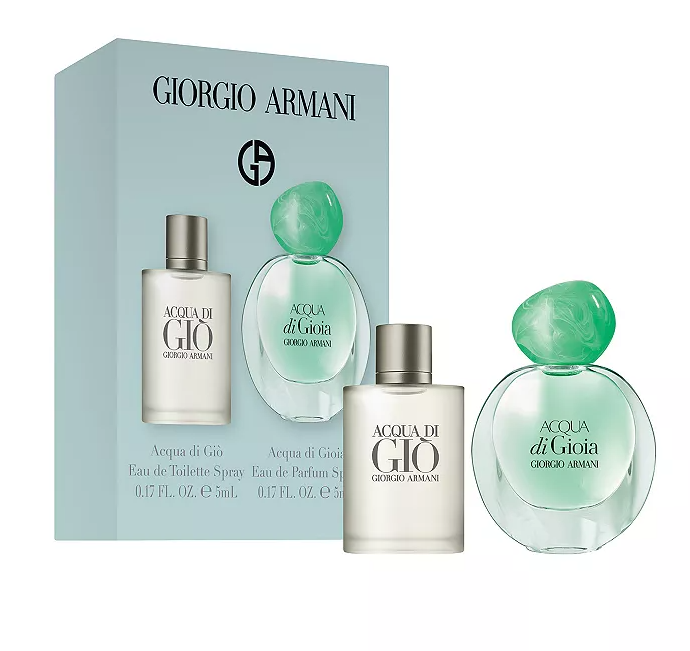 Giorgio Armani Acqua di G Men EDT 0.17 oz + Acqua di Gioia Women EDT 0.17 OZ MINI