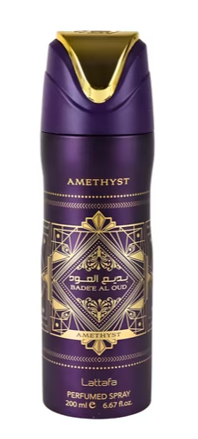 Lattafa Badee al Oud Amethhyst Perfumed Body Spray 6.7 Oz  