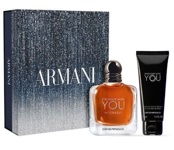 Emporio Armani Stronger With You Intensely Men 2-PC Gift Set 3.4 Oz EDP Intensely Spray + 2.5 Oz B/L 