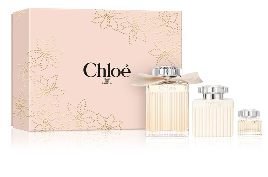 Chloe New 2.5 Oz EDP + 0.33 Oz mini + Body Lotion 3.4 Oz Women Set 