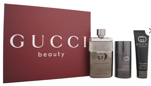 Gucci Guilty Pour Homme Eau de Parfume 3-Piece Set: 3.0 oz Eau de Parfume, 2.4 oz Deodorant Stick, and S/G 1.6 Oz
