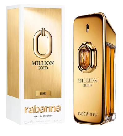 Paco Rabanne Million Gold Elixir Men's Parfum Intense Spray 3.4 Oz 