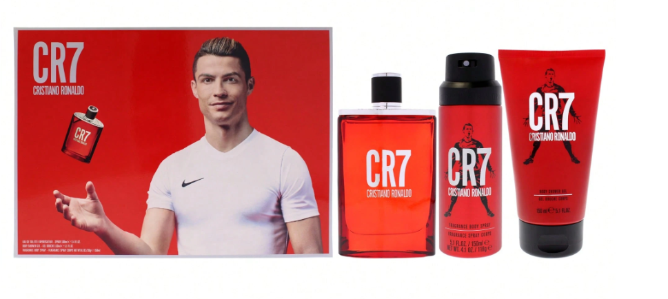 CR7 By Cristiano Ronaldo For Men - 3 Pc Gift Set 3.4oz EDT Spray, 5.1oz Body Spray, 5.1oz Shower Gel,Long-Lasting Fragrance, Suitable For Work, Dates, Outings, And Casual Gatherings. It Can Be Used As A Party Favors Or A Travel Essential. 